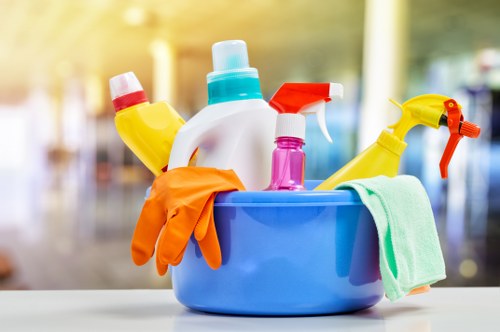 Deep cleaning supplies ready for move in cleaning service