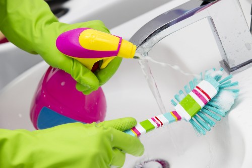 Professional Airbnb cleaning in a modern rental living room