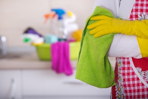 Deep cleaning tools and supplies arranged for detailed home cleaning