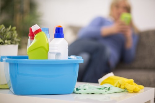 Professional cleaning of communal corridor floors