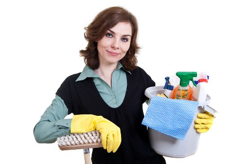 Office workspace kept tidy through regular cleaning practices