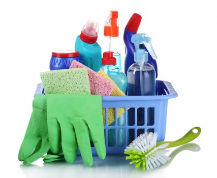 Detailed post-construction cleaning of floors and fixtures in a renovated property